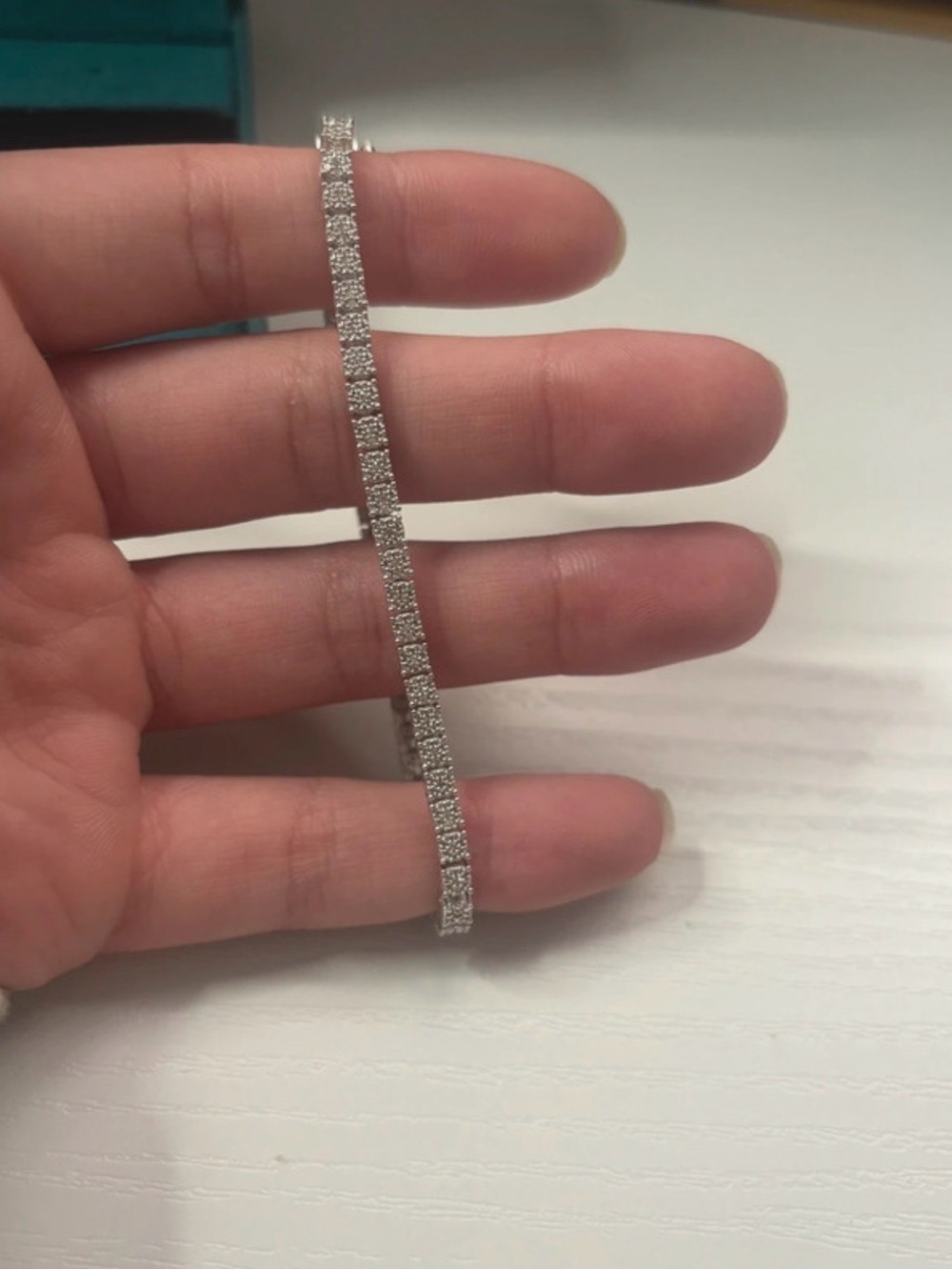 925 Sterling Silver Bracelet with 0.25Tw Rough Diamonds